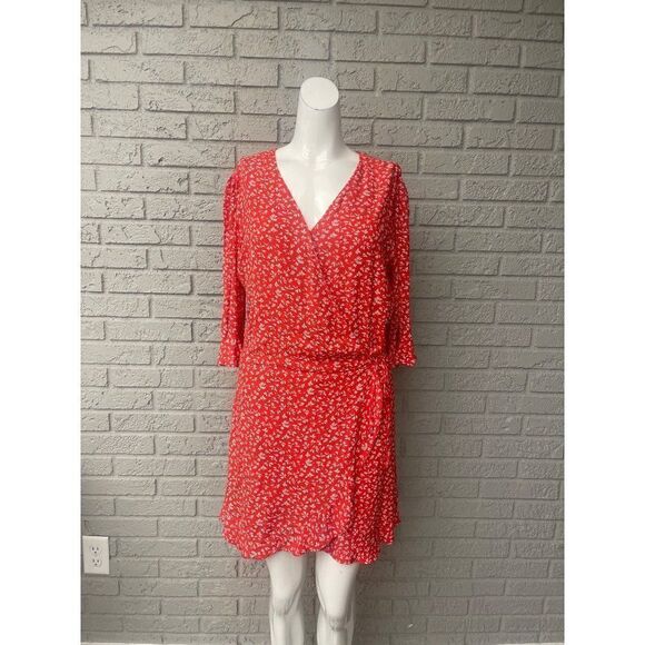 Loft Faux Wrap Floral Print Skort Romper Dress Size S - Picture 3 of 14